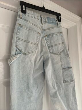 Light Wash Abercrombie Carpenter Jeans - Pale Blue Denim